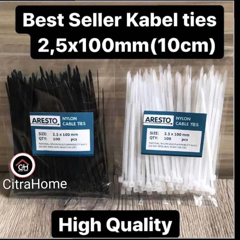 

Kabel Ties ARESTO 2,5x100mm (isi 100pcs)