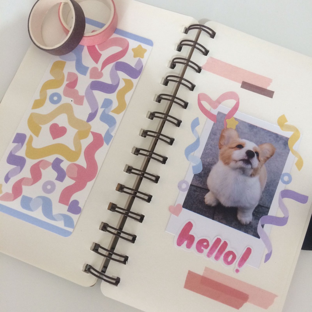 

Confetti Ribbon Vynil Kiss Cut Sticker/Deco Sticker/Polco Sticker
