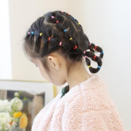 KARET JEPANG - Ikat Rambut - Karet Rambut Warna Warni untuk Anak - Elastis - Model Botol Dot Pouch dan Kaleng Soda