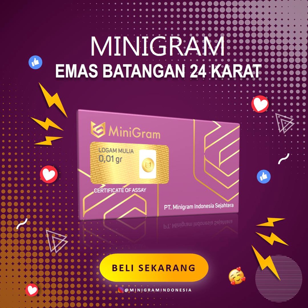 TAO Distributor Agen Resmi MINIGRAM Logam Mulia Emas Murni 24k Sertifikat Resmi 0,01 gram