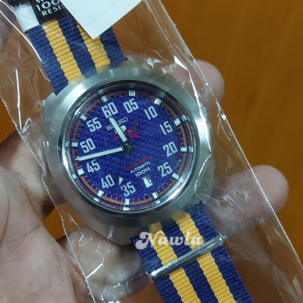 Seiko 5 Sports SRPA91K1 Retro Blue Dial - Jam Tangan Pria SRPA91