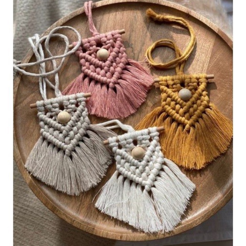 READY STOK) macrame hiasan dinding mini  / macrame wall hanging/DEKORASI RUMAH