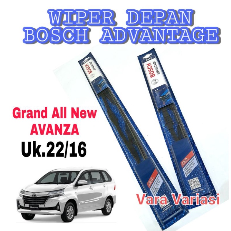 Wiper Kaca Depan Bosch Advantage Grand All New Avanza uk.22&16 Sepasang