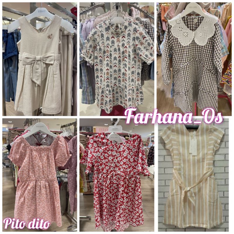 Pito Dito - New Arrival Dress/ Gaun anak perempuan 1-12 Tahun
