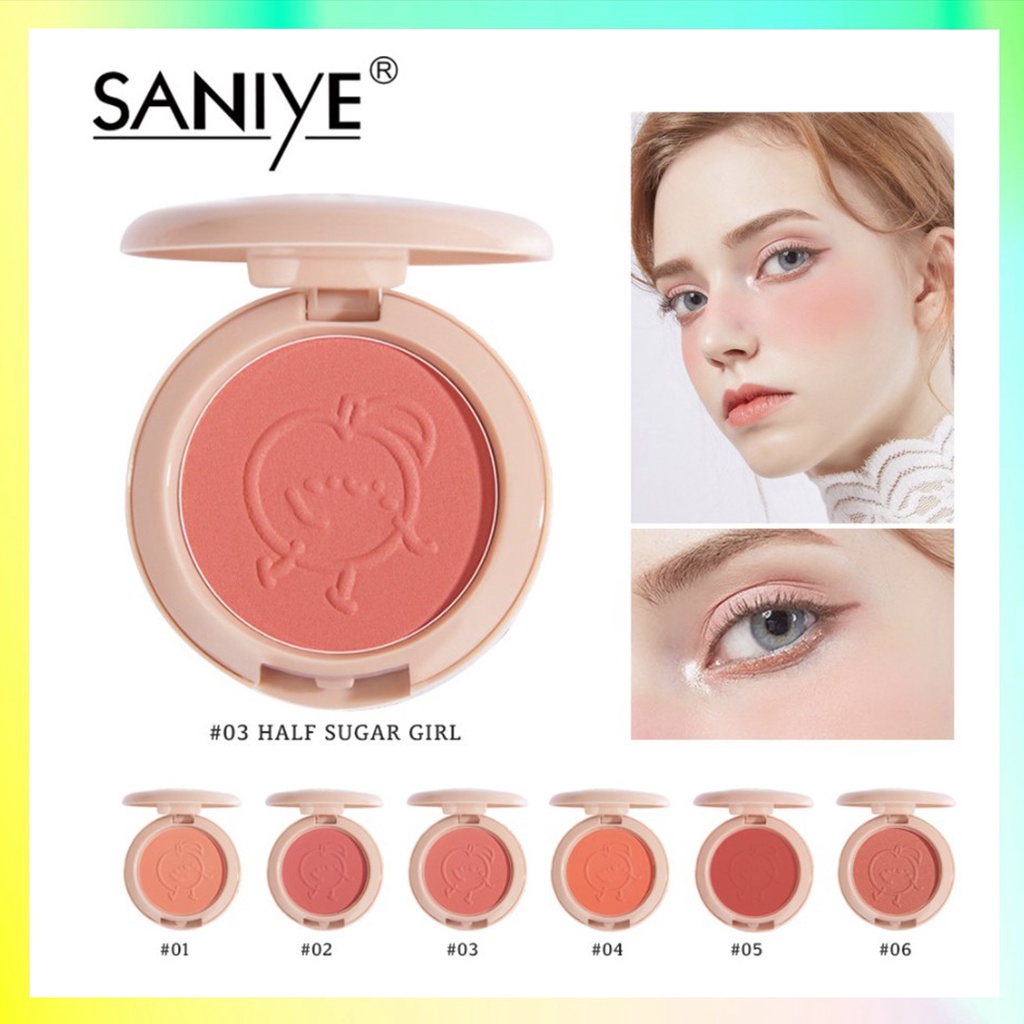 SANIYE Blush On Original Blusher Cheek Blushed Matte Durable SA010