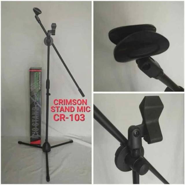 Stand mic crimson CR-103.cocok mic kabel mic wireless .bahan berkualitas bagus.