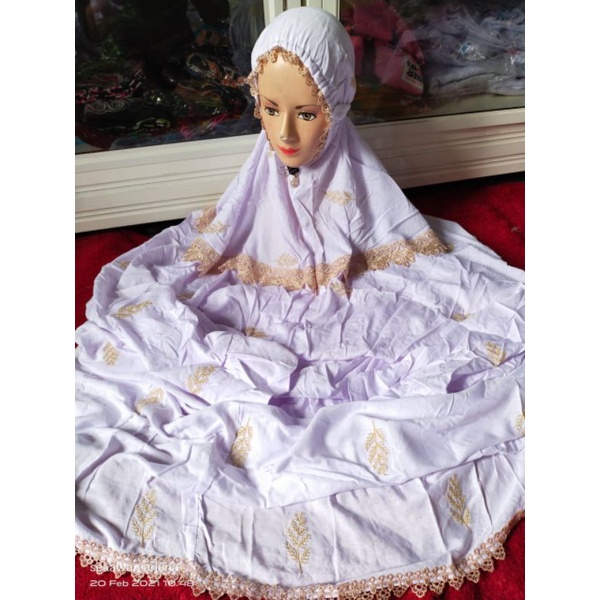 mukena dewasa rayon Cemara dan gracella lajuran murah meriah