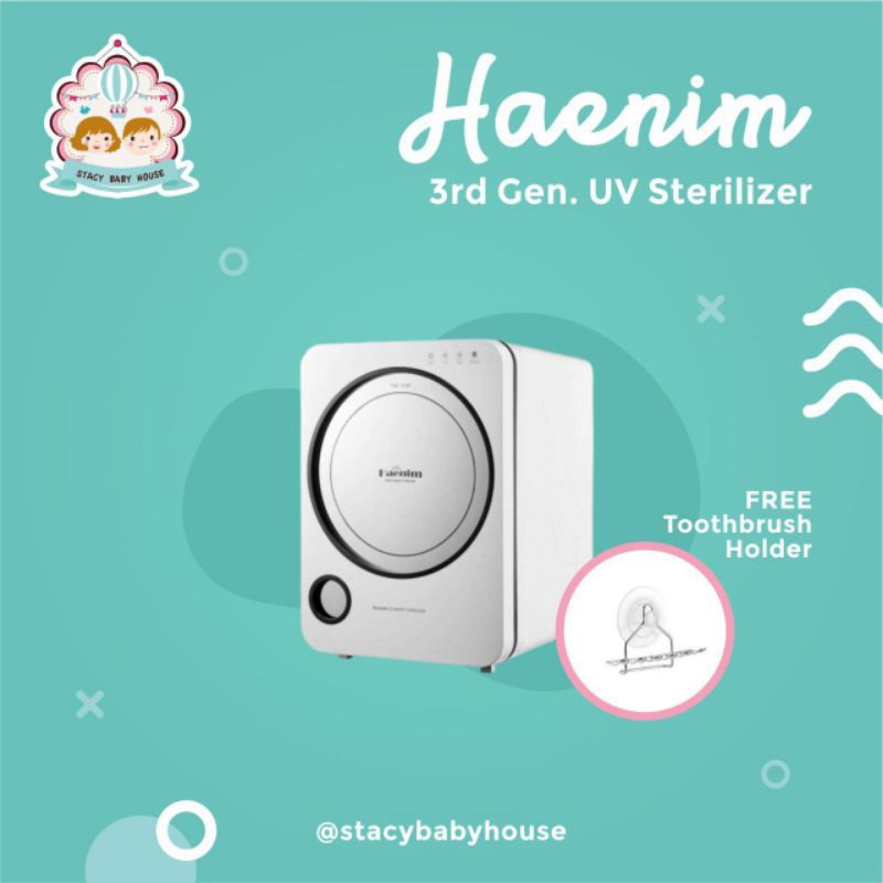 Haenim 3rd Gen UV Sterilizer & Dryer - Sterilisasi Botol Susu dan Perlengkapan Bayi dengan Teknologi UV Canggih