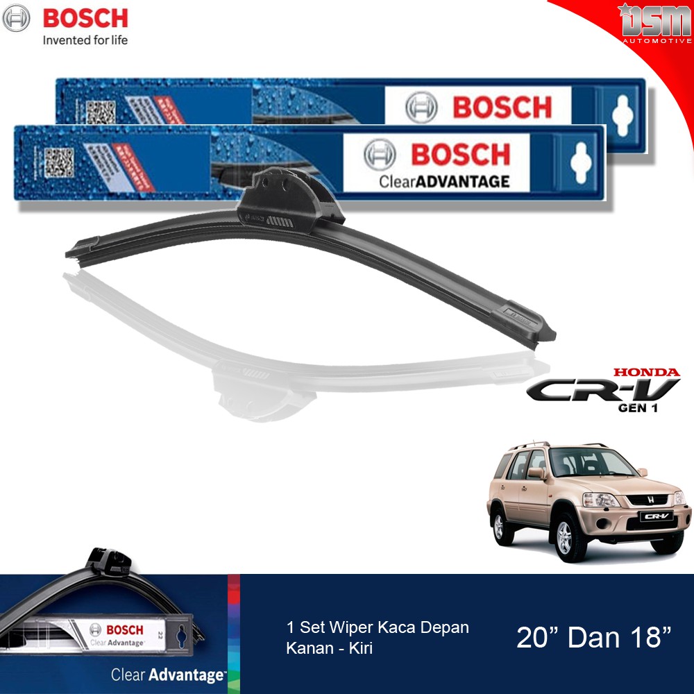 Bosch Clear Advantage Frameless / Wiper Frameless Honda CRV GEN 1 20&quot; dan 18&quot; / Wiper CRV