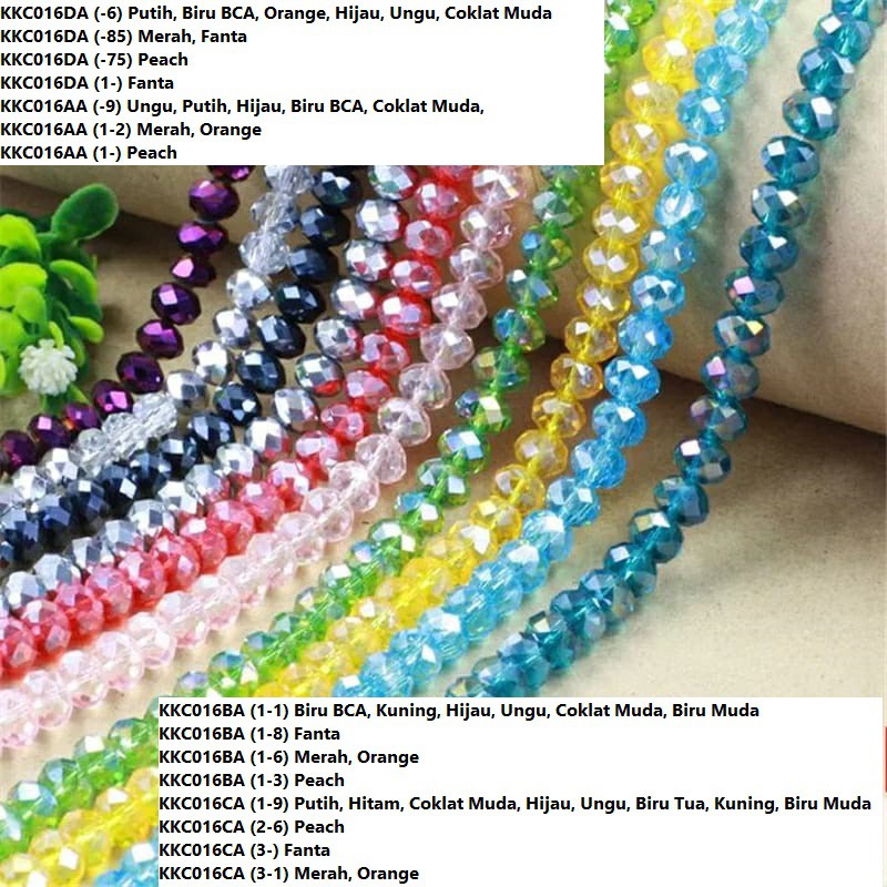 Kristal Bakpau Warna AB  Uk 8-10mm Harga/1 Renceng