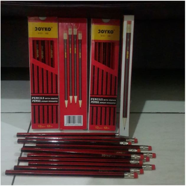 

Pensil HB JOYKO Merah-Hitam (6151)