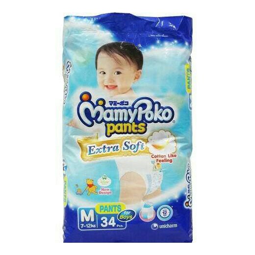 Mamypoko Pants Extra Soft M34 Boys / Mamy Poko Extrasoft M 34 Boy