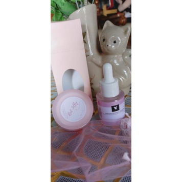 COD Serum Brightening + Red jelly by. npr /Paket pencerah/Paket glowing/Meratakan warna kulit (20ml)