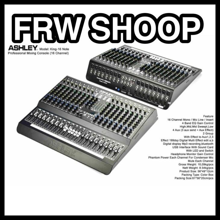 Mixer Audio Ashley King 16 Note / King16Note / King-16Note (Ori) 16Ch Kode 1412