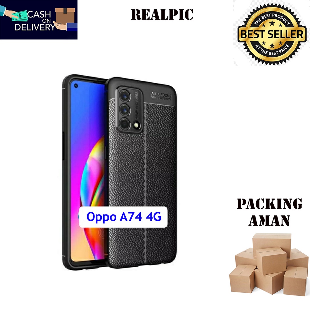 Case Auto Focus Oppo A74 4G Leather Experience SoftCase Slim Ultimate / Casing Kulit