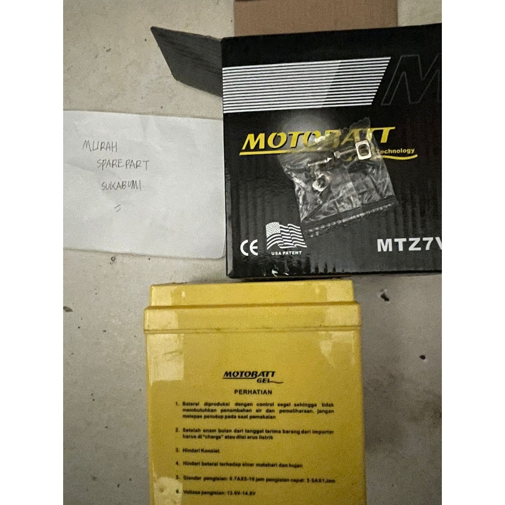 Aki Motor Motobatt MTZ7V PCX150 ADV150 Nmax OLD Aerox155 KLX 150 CB 250 FREEGO