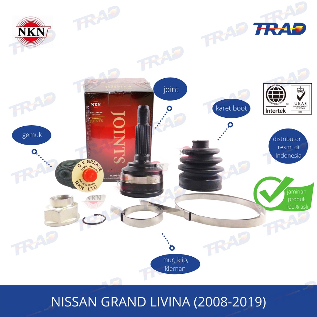 CV Joint As Roda Luar NKN JAPAN Nissan Grand Livina