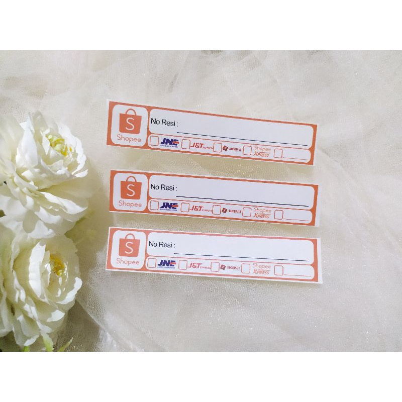 

Stiker Resi Pengiriman shopee bahan Glossy tinggal tempel