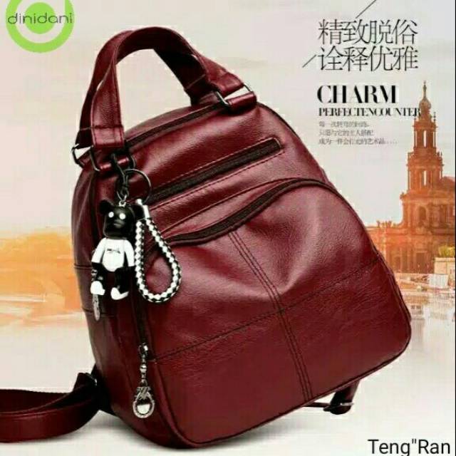 Tas ransel tengteng 6768 free gantungan boneka