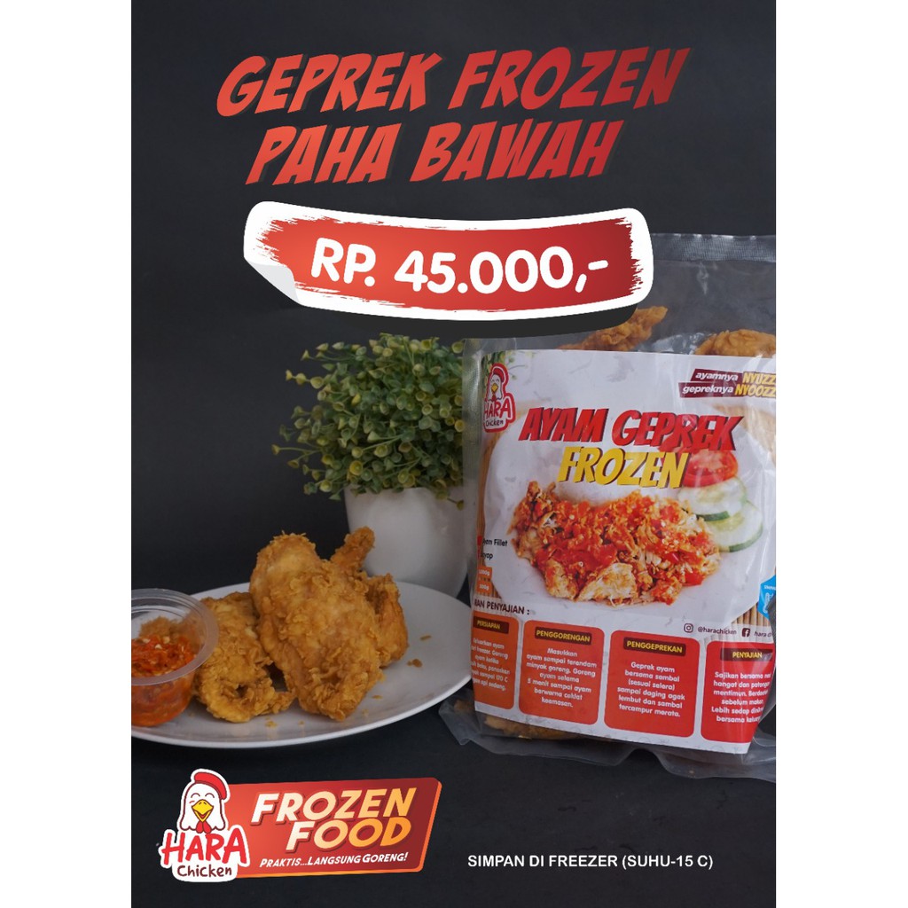 

Ayam Geprek Paha Bawah 500Gram