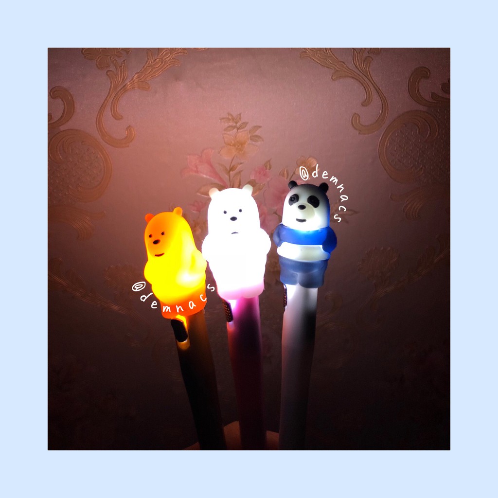 

we bare bears light pen / wbb pulpen lampu