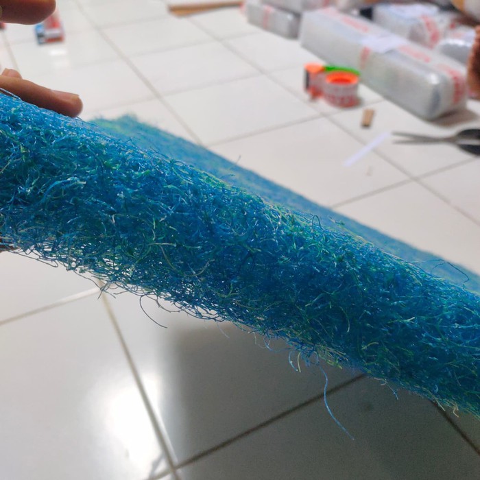 japmat jepmet filter kolam murah filter biru ukuran 50x50cm tebal 5cm