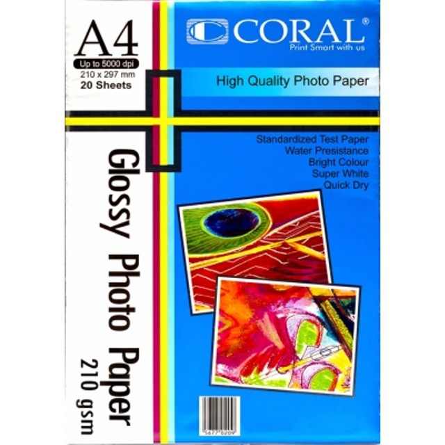 

CORAL GLOSSY A4 210 GR