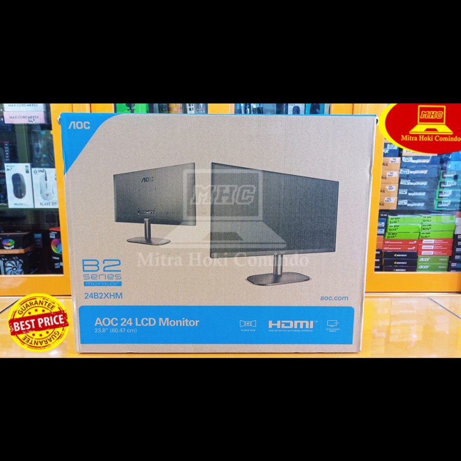 LED MONITOR AOC 24B2XHM 24 INCH (23.8"/VA/6ms/75Hz/FHD)