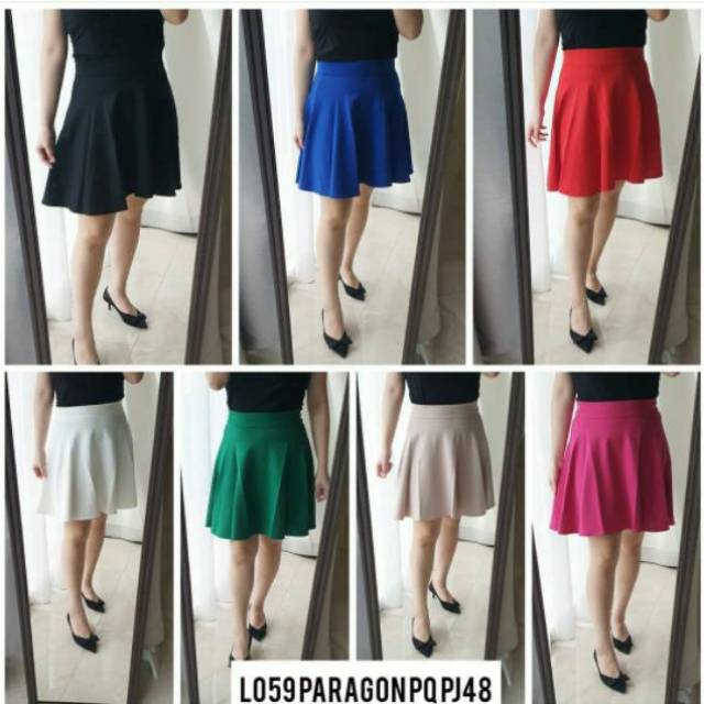 MINI FLARE SKIRT rok hijau edisi natal