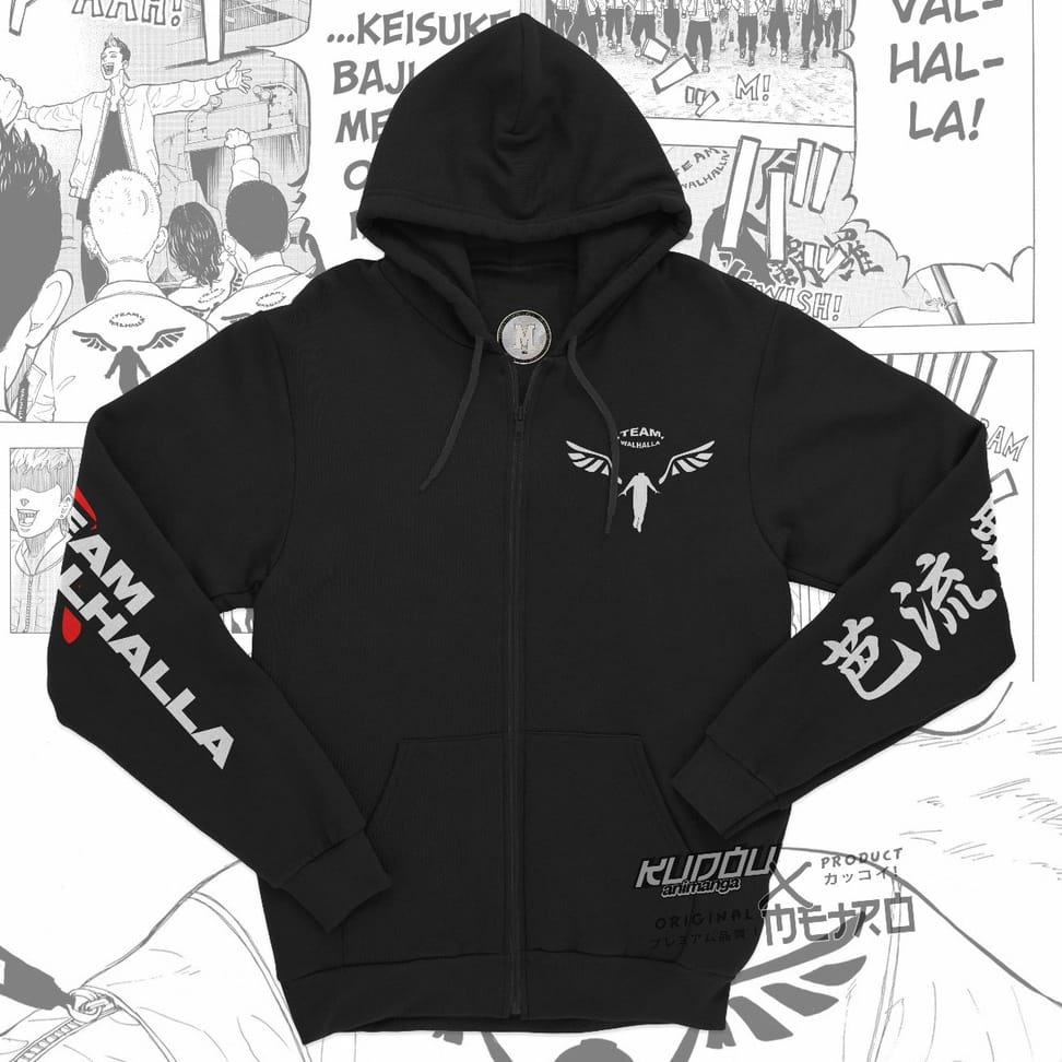 Jaket Valhalla Tokyo Revengers Hoodie Zipper Terbaru