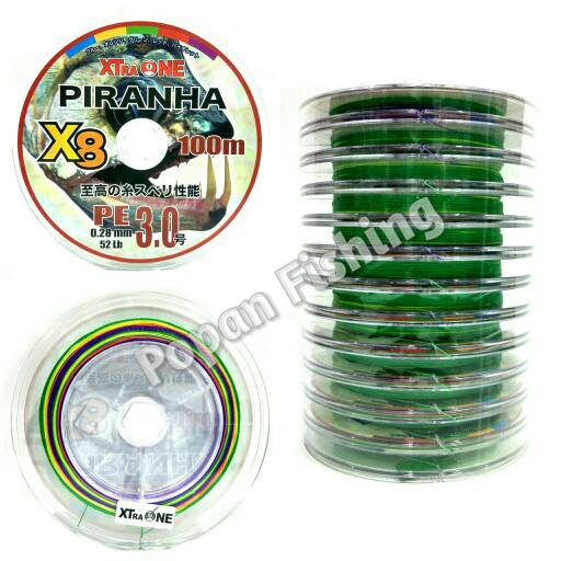 Alat Mancing Senar PE Xtra One Piranha X8