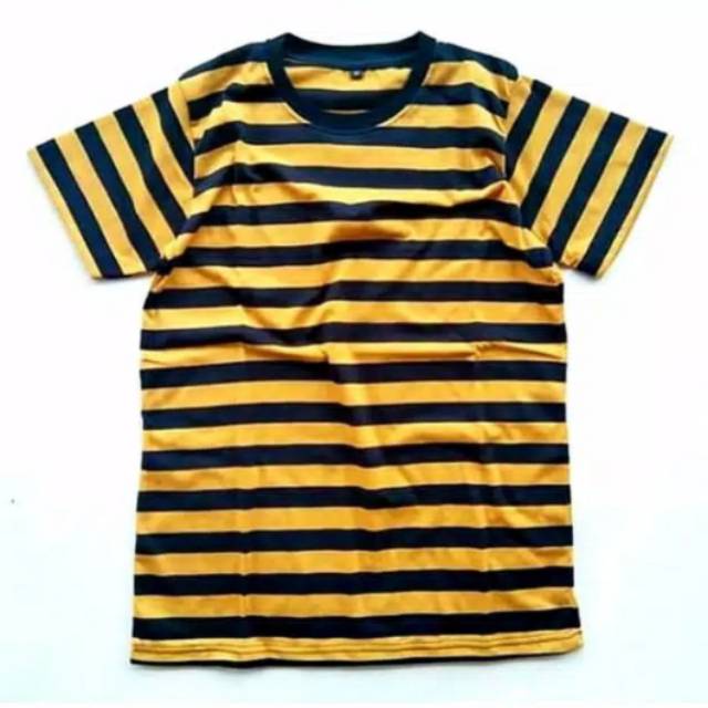 Kaos stripe hitam kuning besar