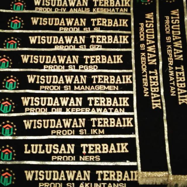 Slempang Wisuda | Slempang Bordir Wisuda | Selempang Wisuda