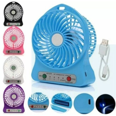 Kipas Angin Fan Mini Portable USB Non Power Bank Recharge