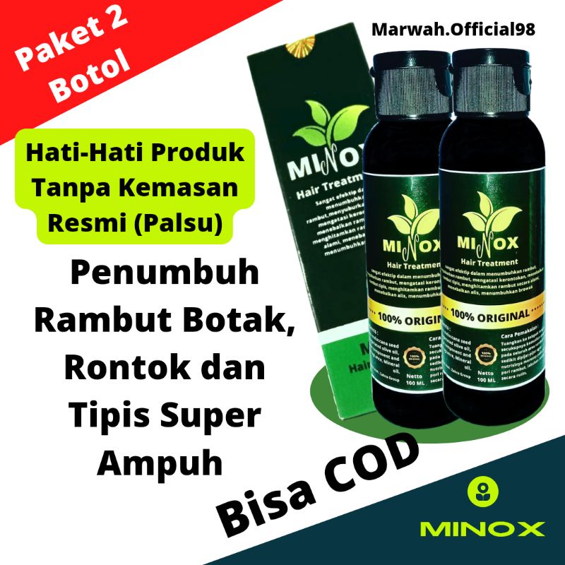 [Paket 2] MINOX Treatment Penumbuh Rambut Botak, Tipis &amp; Rontok Super Cepat Original 100 ML