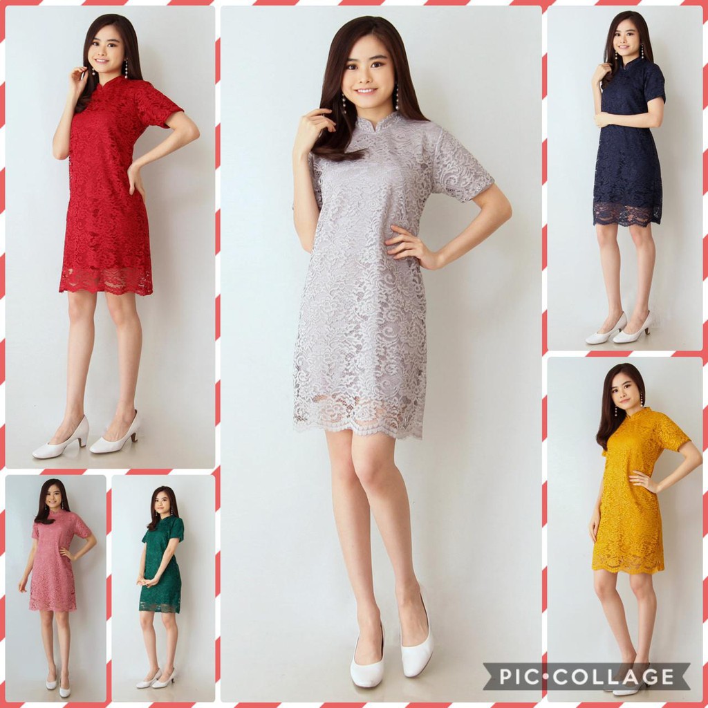 Dress Envi Premium Brukat Corneli Tulang (6warna) DRESS EUNBI DRES NATAL BROKAT