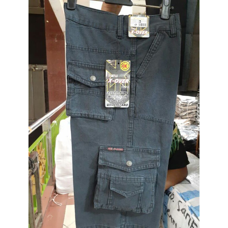 Celana kargo kanvas wafer size 27-38