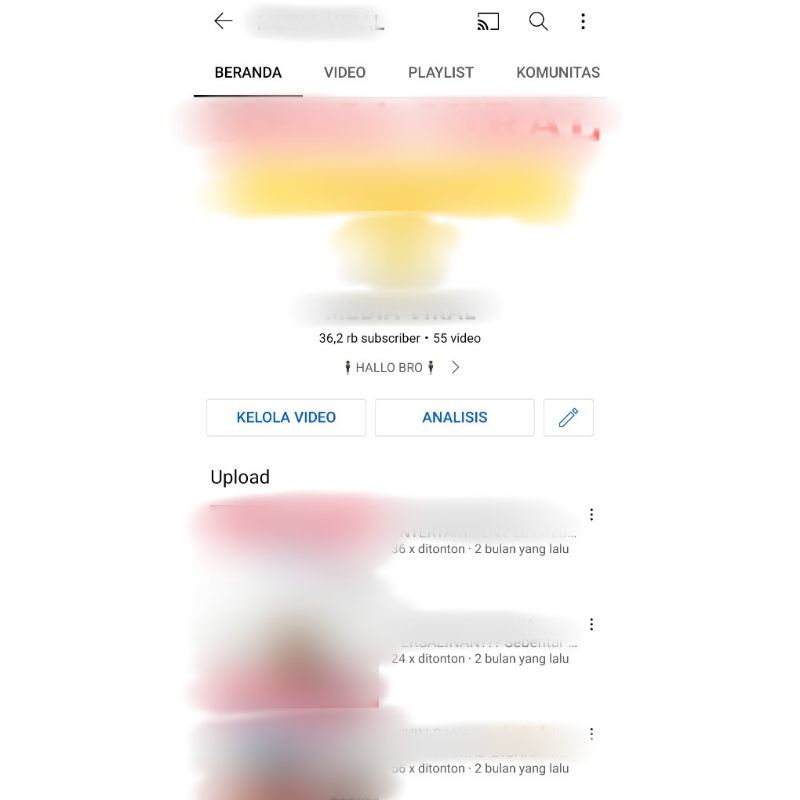 (Terjual) Akun Youtube 36k + AdSense (Belum Monetisasi)