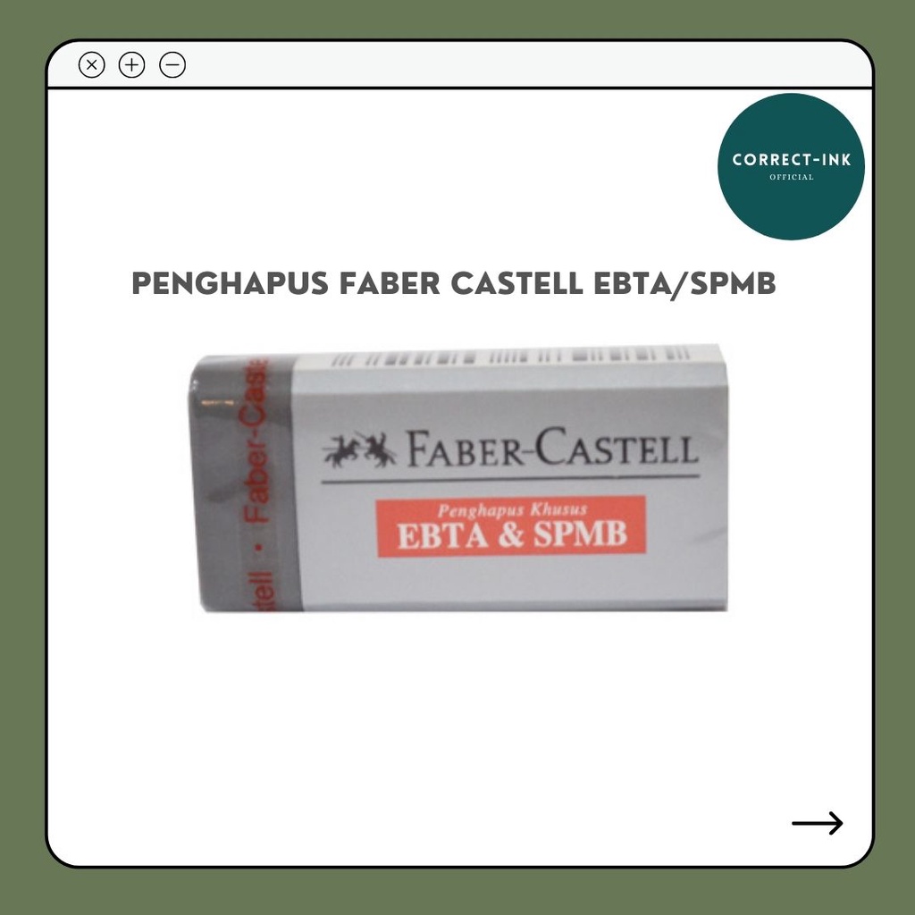 

Penghapus Faber Castell / Eraser Faber castell EBTA & SPMB