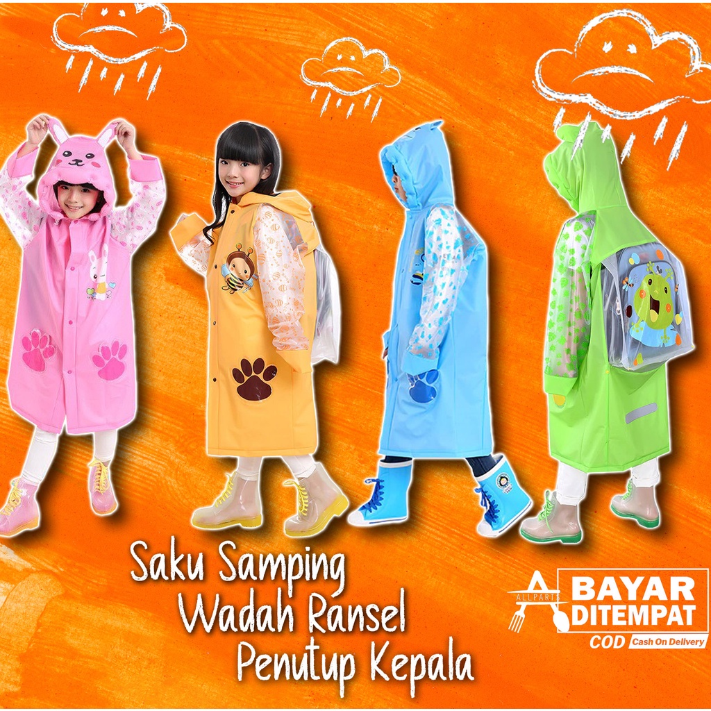 Jas Ujan Anak SD Jaz Hujan Mantel Hujan Mantol Anak Perempuan SD Karakter Murah Jaa Baju Jas Hujan Anak Anak TK SD Laki Laki Perempuan Tebal 10 Tahun Jas Hujan Anak Cewek Cowok 6 Tahun 7 Tahun