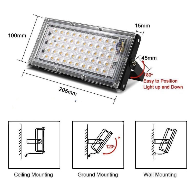 Lampu Sorot Flood Light 220V 50W Cool White Super Terang Lampu LED Murah