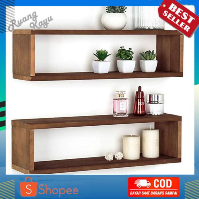 Rak kotak segi panjang kayu jati belanda