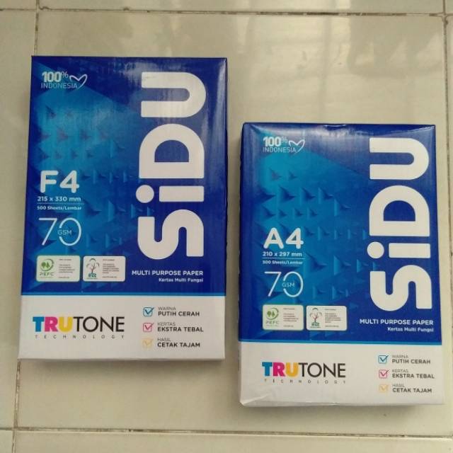 Jual Kertas Hvs Sidu F4 A4 70 Gsm Indonesia Shopee Indonesia