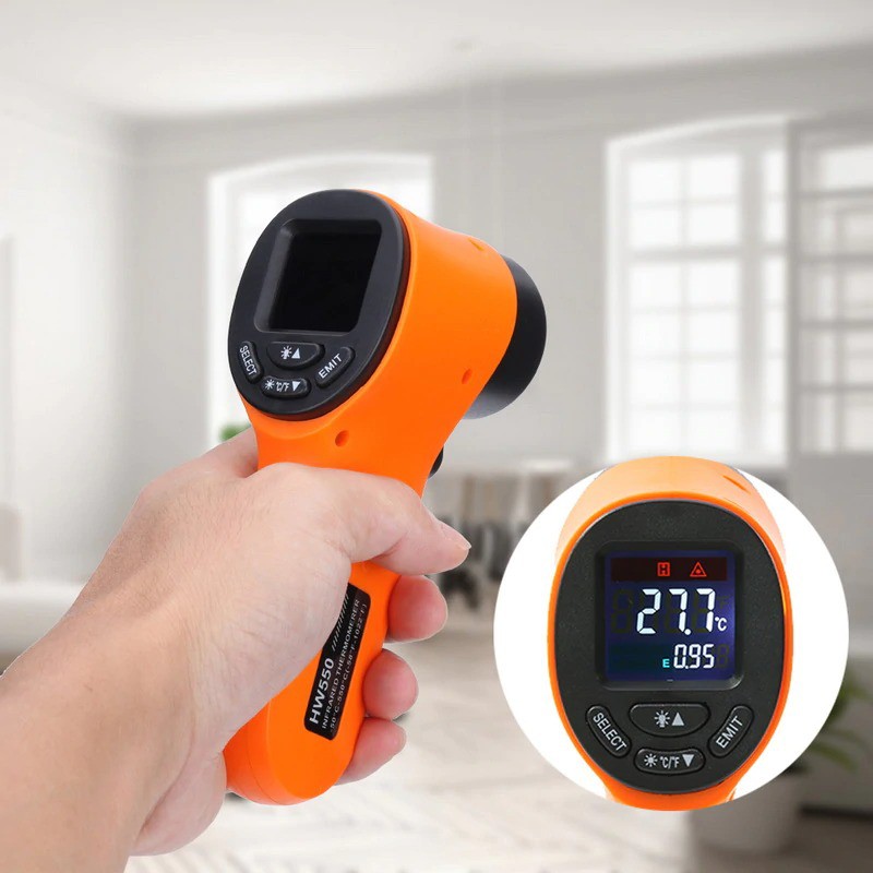 Infrared Thermometer Non-contact LCD Industrial Kitchen Temperature Gun HW550 -50~550°C