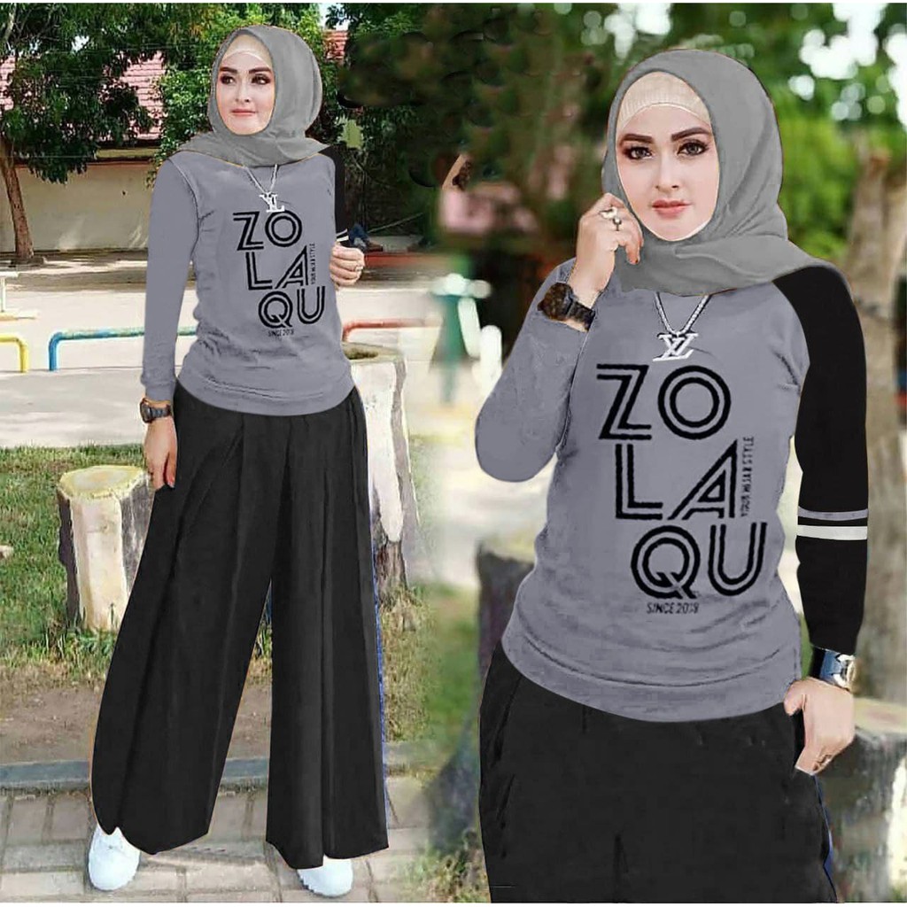 BAJU STELAN ZOLA / STELAN WANITA TERBARU 2021 / BAJU LENGAN PANJANG TERLARIS/ STELAN WANITA KEKINIAN
