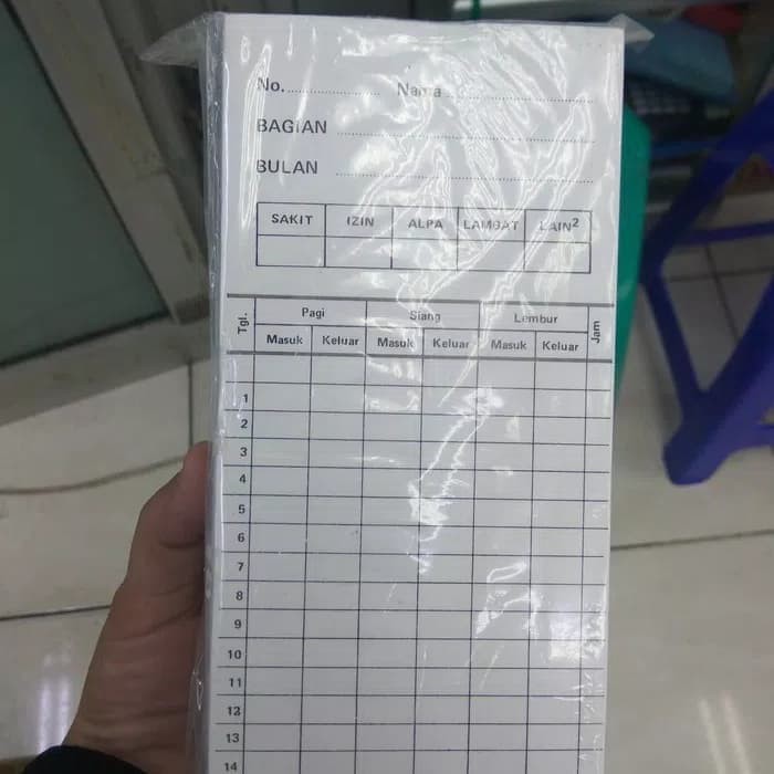 

Grosir kartu absensi / absen polos Elegan