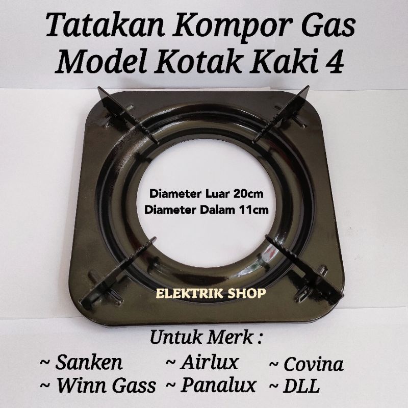 TATAKAN KOMPOR GAS SANKEN MODEL KAKI 4 PLAT TEBAL PANALUX