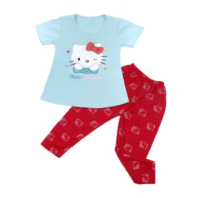 SETELAN CELANA LEGGING PAKAIAN BAJU ANAK PEREMPUAN 2-5 TAHUN MOTIF LOH KATTY