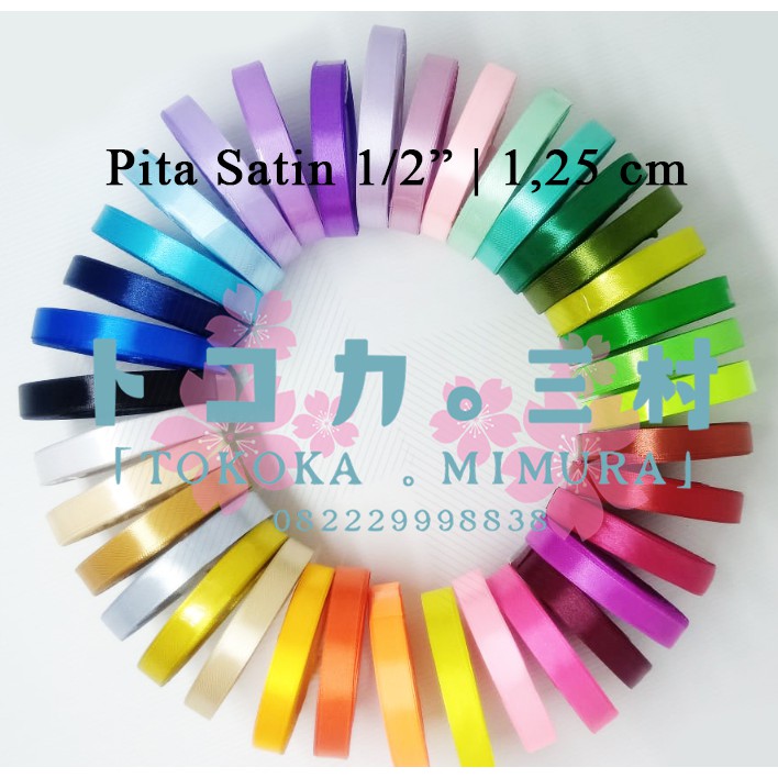 

[Premium] Pita Satin Ribbon 1,3 cm | 1/2 Inch x 25yds - Import Quality