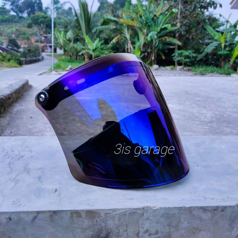 KACA VISOR BOGO FLAT VENOM DATAR RETRO KLASIK